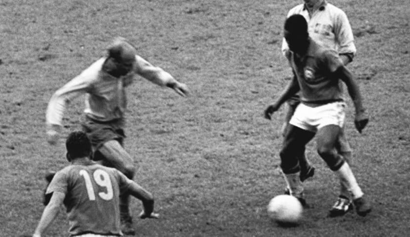 Pelé's first goal in a World Cup, in 1958. Photo: @Pele