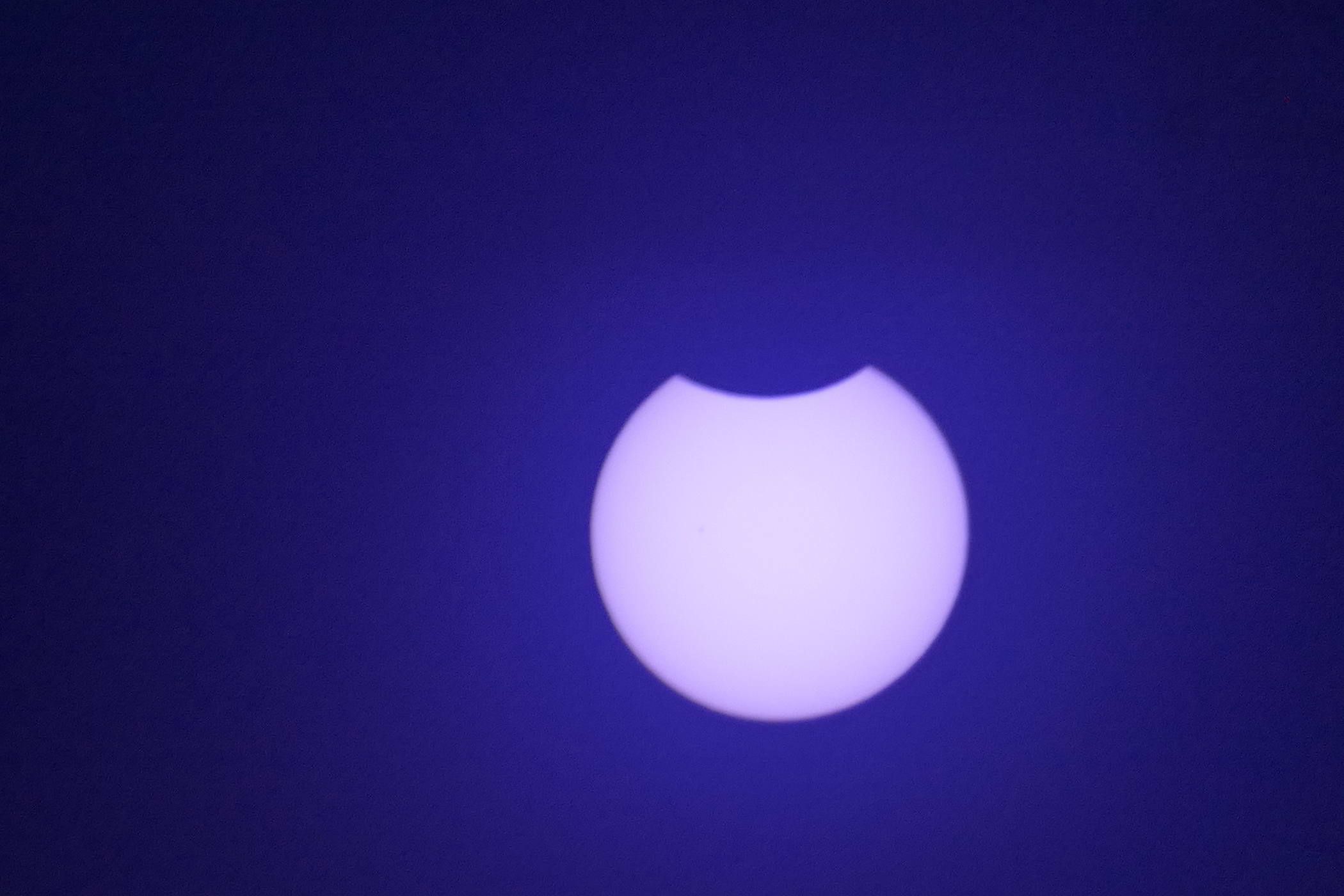 Eclipse desde Punta del Este. Foto: Ricardo Figueredo