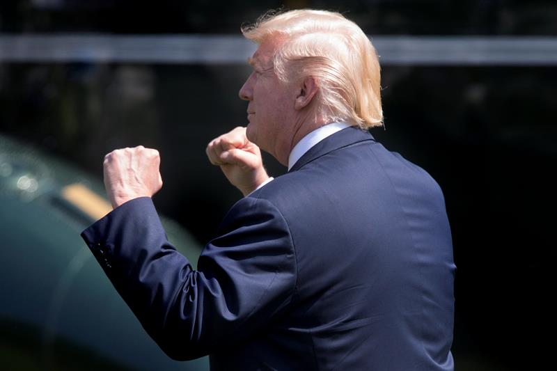 Donald Trump en la Casa Blanca. Foto: EFE