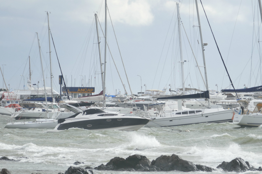 Punta del Este sufrió la violencia del viento. Foto: Ricardo Figueredo