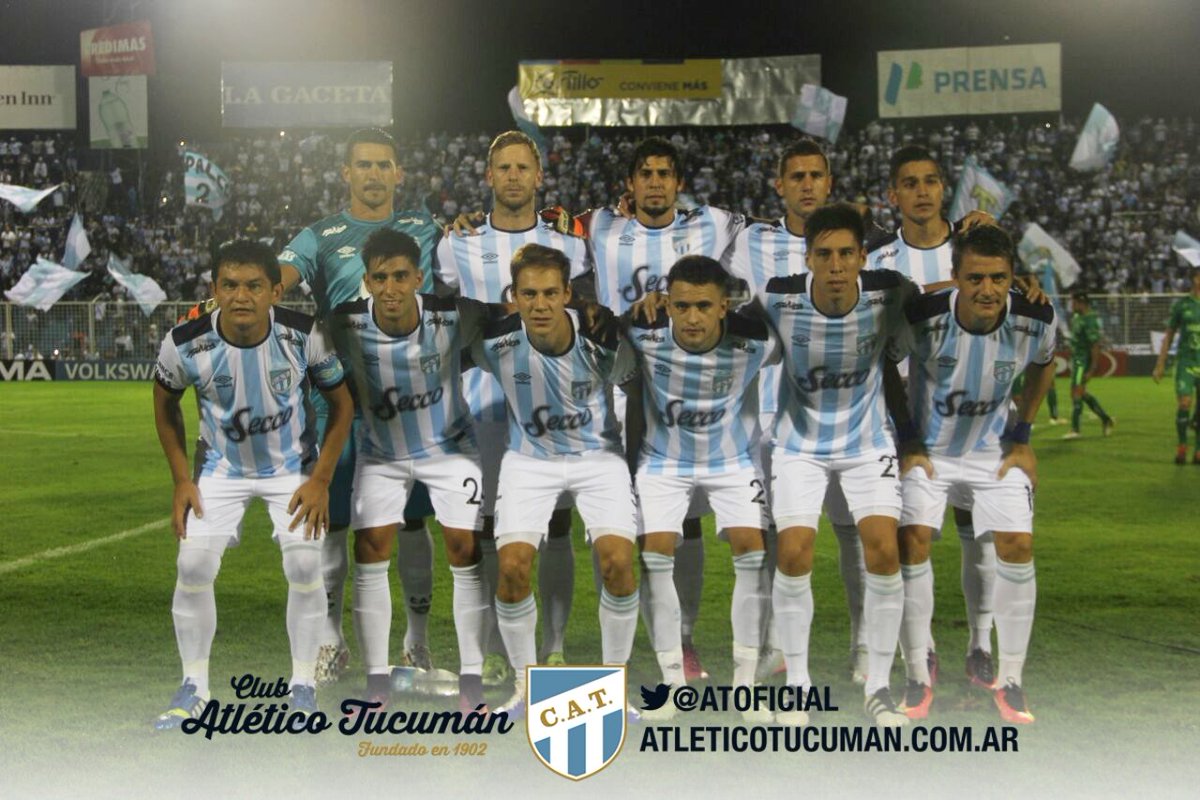 El once de Atlético Tucumán con seis suplentes. Foto: @ATOficial