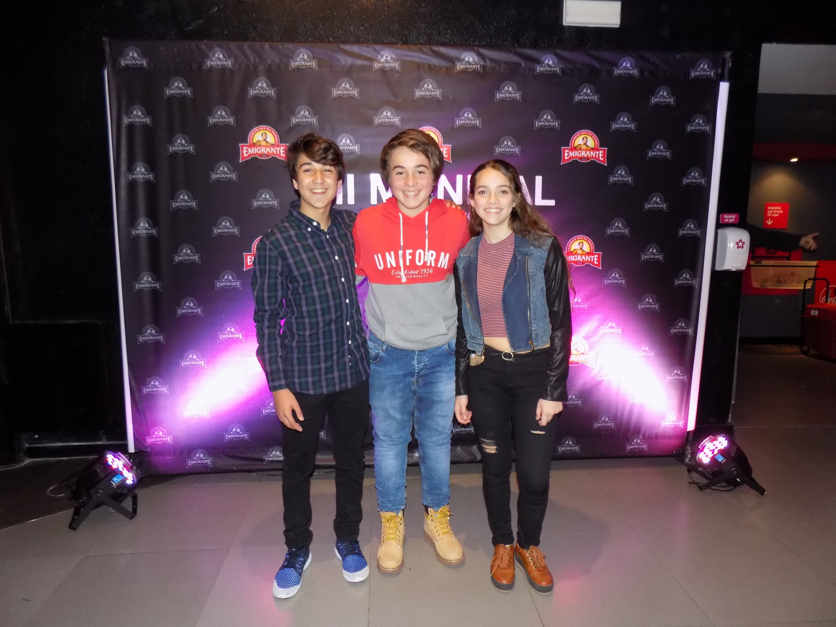 Enzo Risso, Facundo Campelo, Candelaria Rienzi.