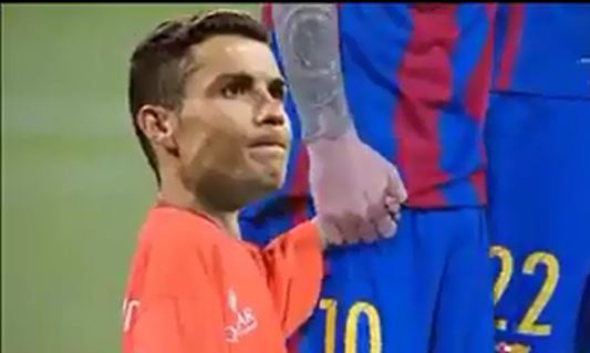 El meme que recreó a Cristiano Ronaldo de la mano con Messi. Foto: Captura
