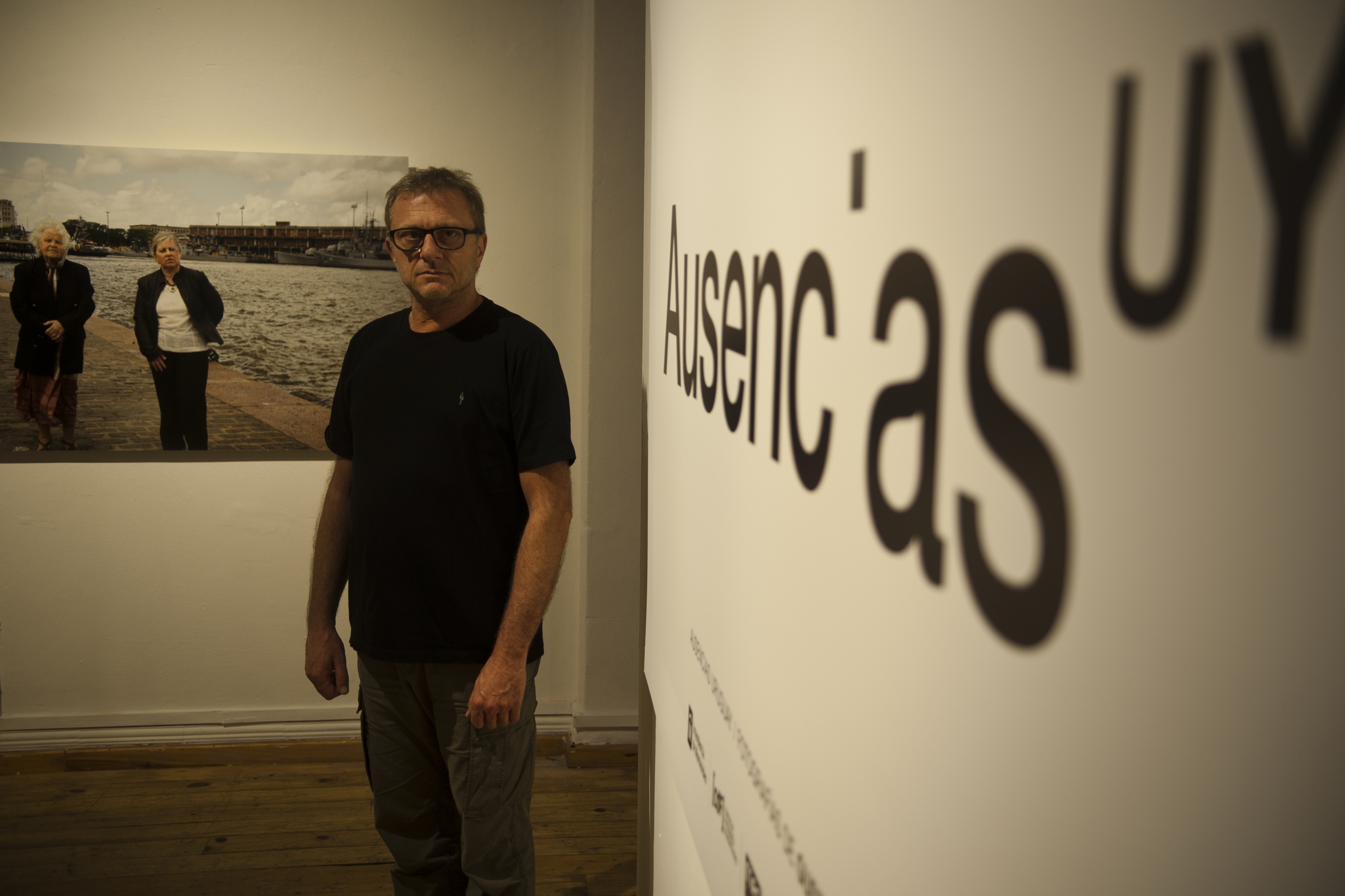 Germano en una muestra que vinculó lo político, lo social y lo artístico. Foto: F. Ponzetto