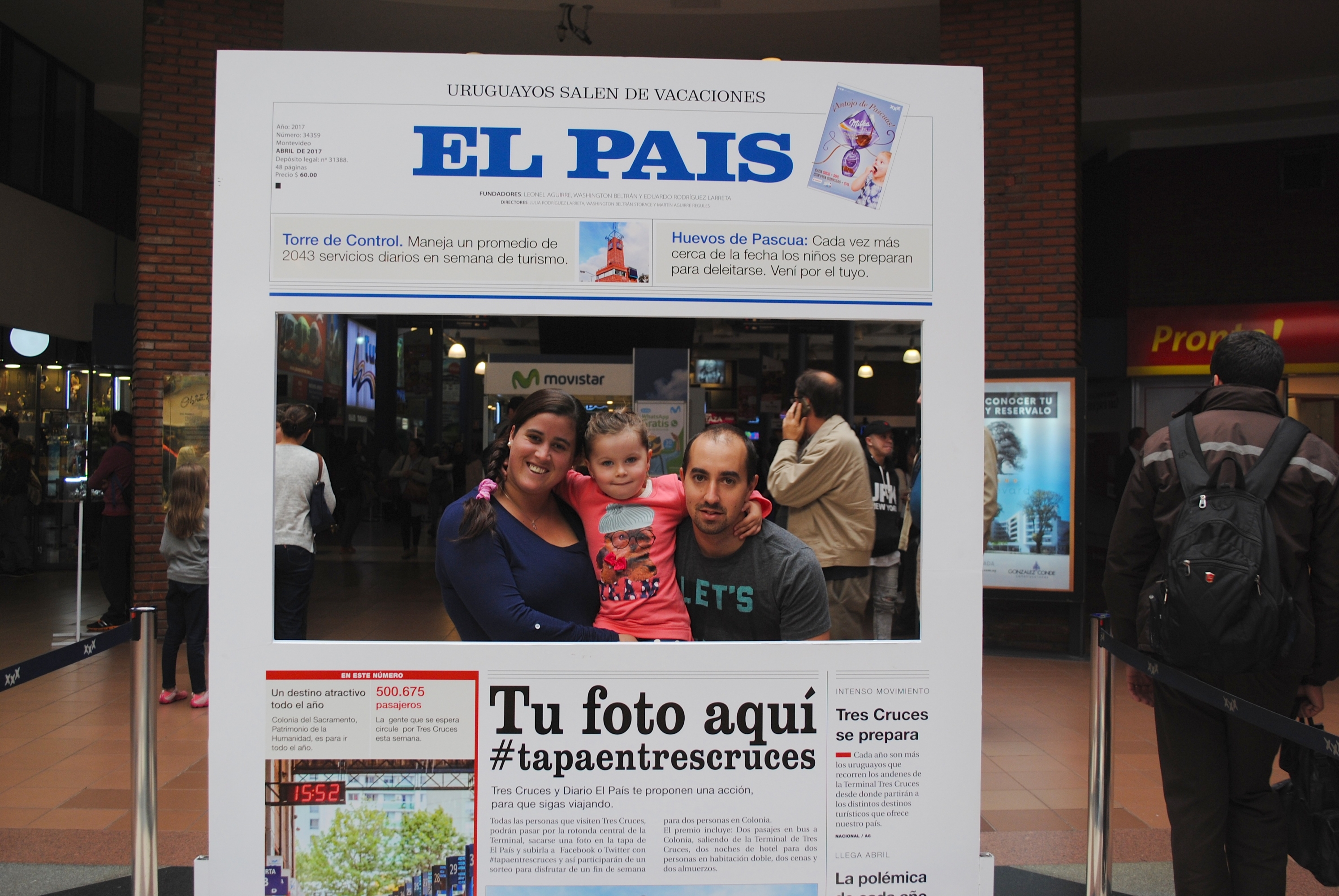 Eliana Rosa, Lara y Marcelo Montero.