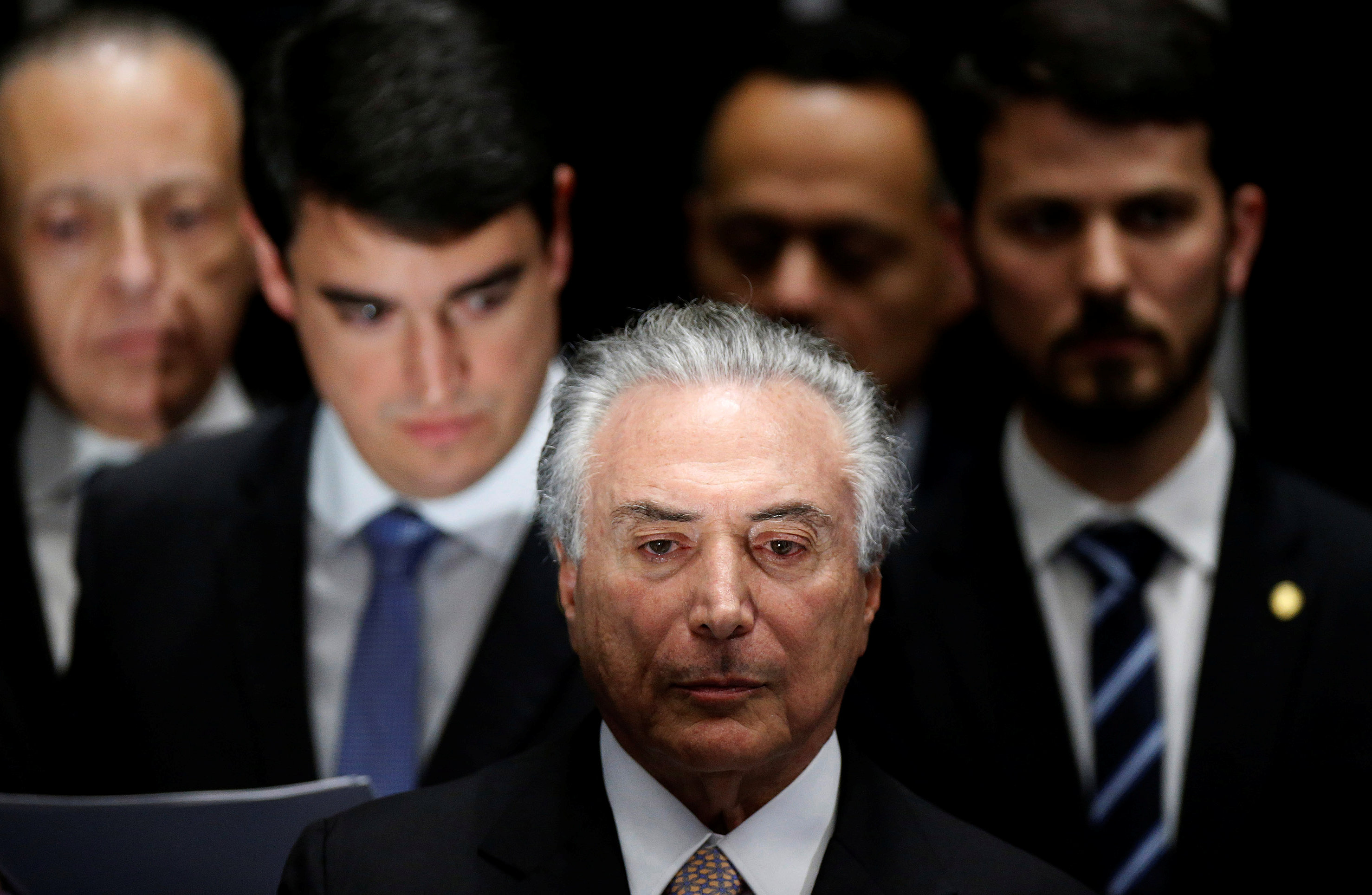 Michael Temer el día que asumió como presidente de Brasil. Foto: Reuters