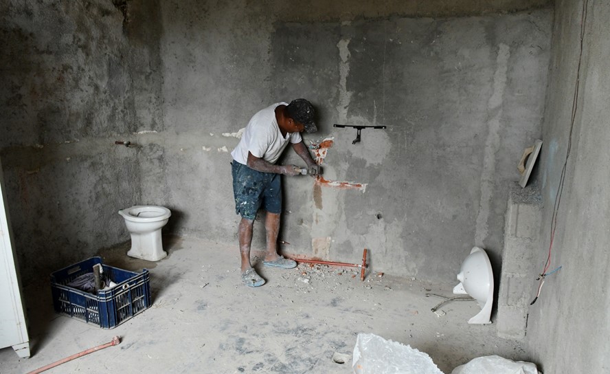 Los arreglos en el Estadio Luis Tróccoli. Foto: Marcelo Bonjour