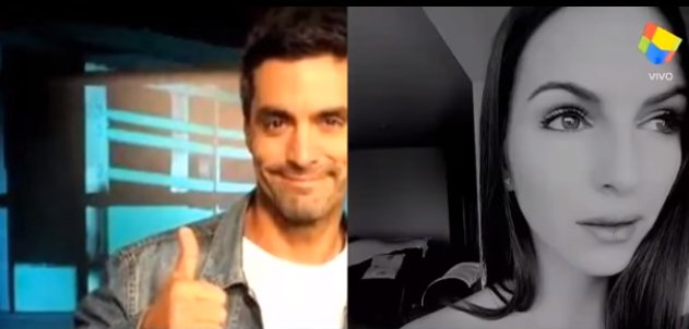 Adrián Navarro y Martina Graf (Captura tv)
