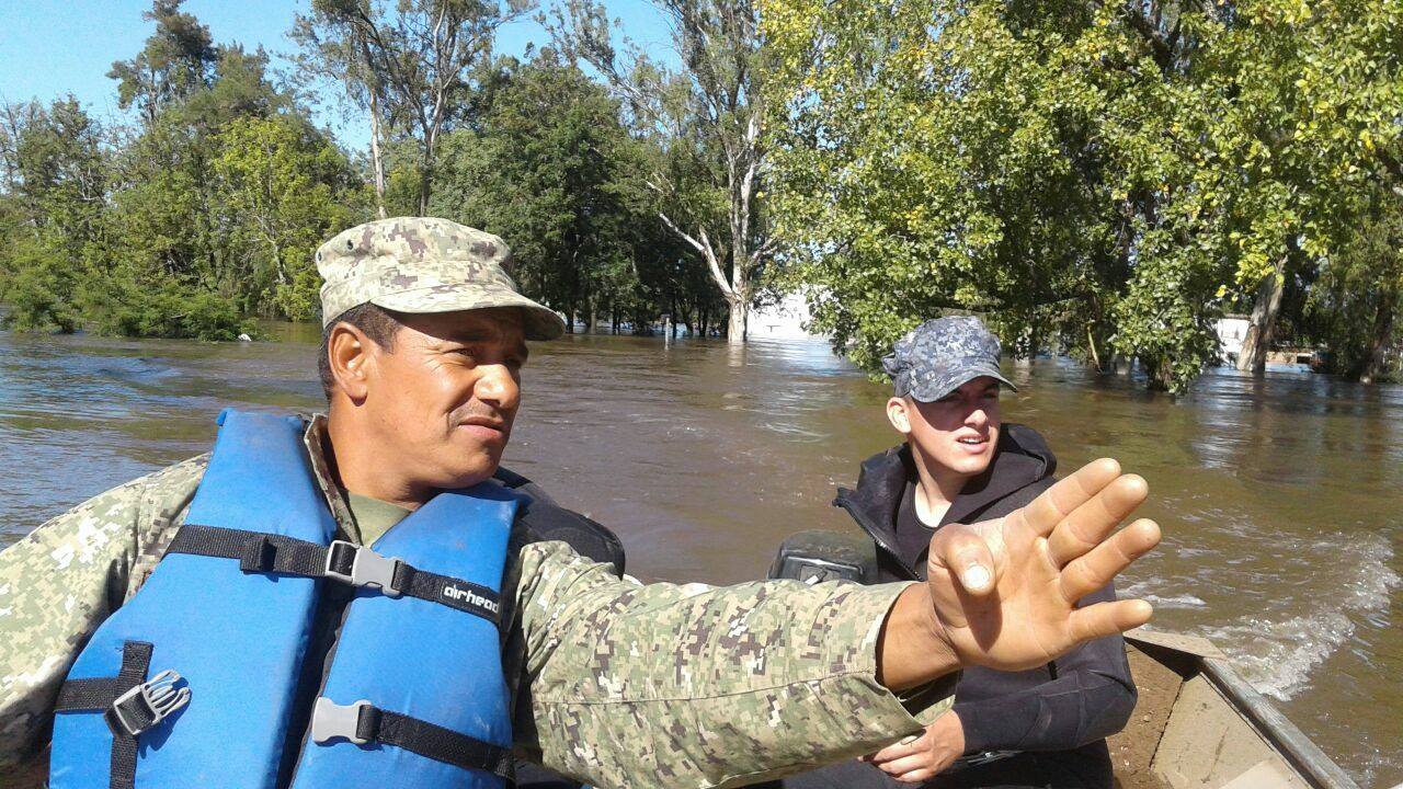 Inundaciones en Artigas: Foto: Fuerza Aérea