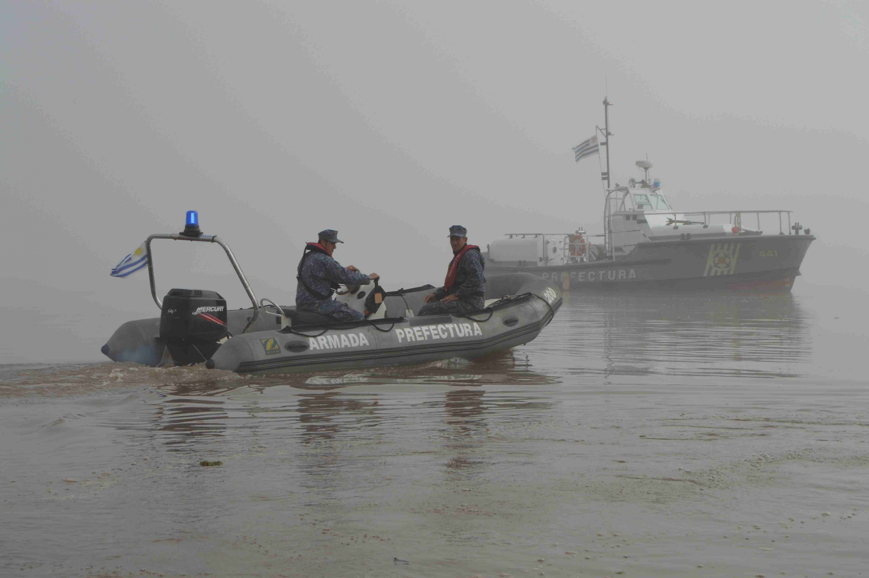 Apoyo: Prefectura siguió de cerca la búsqueda. Foto: Daniel Rojas