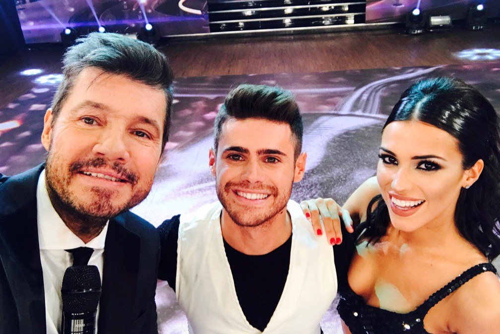 La selfie de Tinelli y Soffritti en su debut en Bailando 2017.