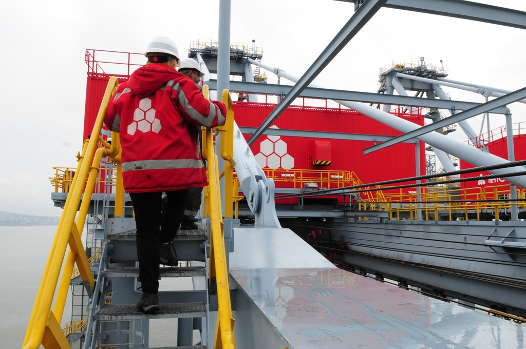 Instalaciones de  Katoen Natie en el puerto de Montevideo: Foto: Marcelo Bonjour