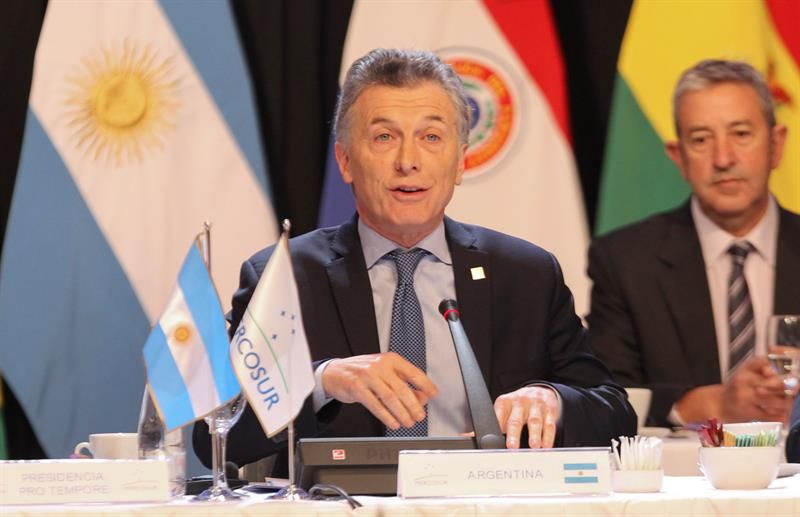 Macri a favor de suspender a Venezuela del Mercosur. Foto: EFE