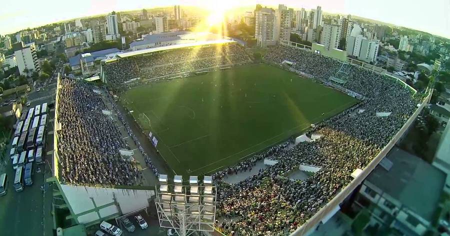 Arena Condá. Este es el estadio donde Nacional visitará a Chapecoense el martes.
