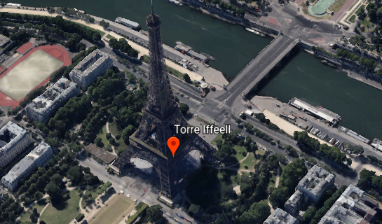 La Torre Eiffel se puede ver de una forma más realista. Foto: Captura
