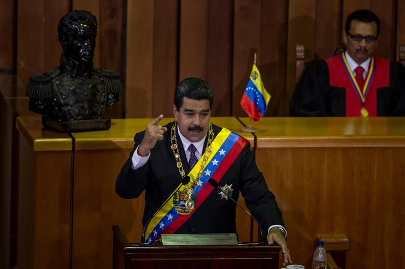 Maduro presentó informe de gestión en el Tribunal Supremo de Justicia. Foto: EFE