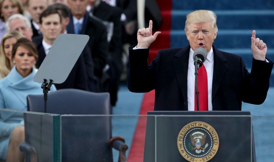 Donald Trump juró como el 45° presidente de Estados Unidos. Foto: AFP