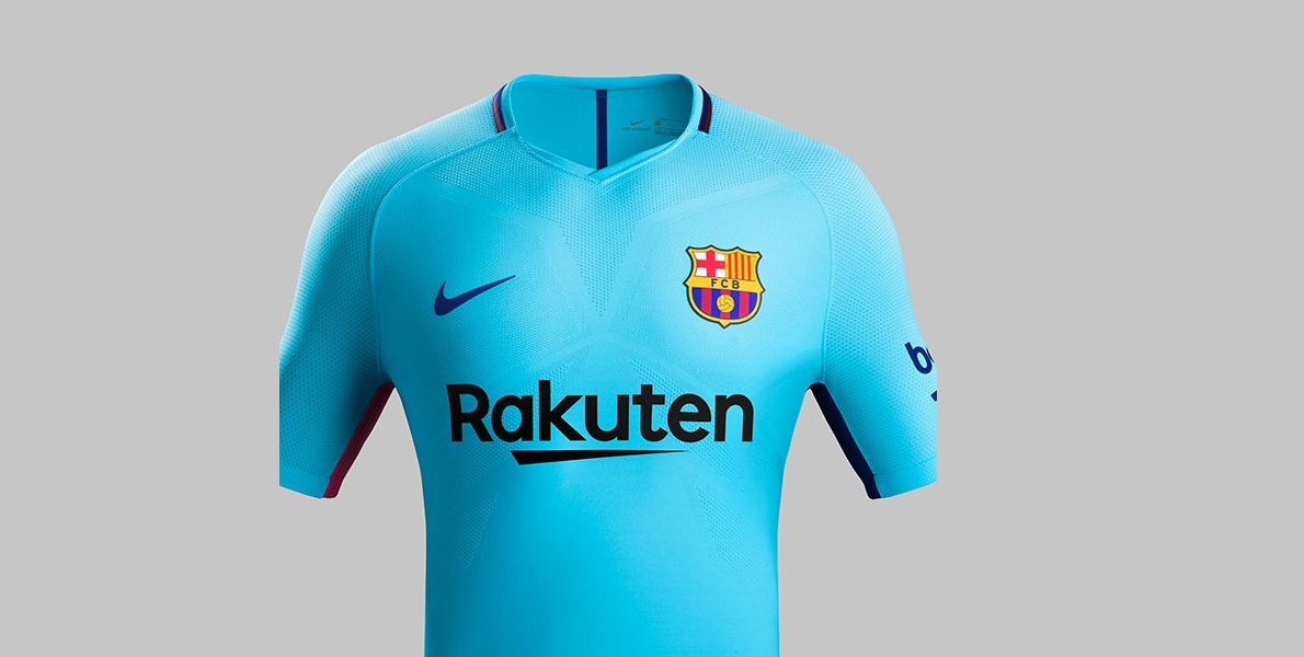 La nueva camiseta alternativa del Barcelona para la temporada 2017-2018. Foto: @FCBarcelona