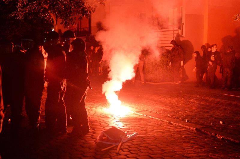 Disturbios en Berlí. Foro: Efe