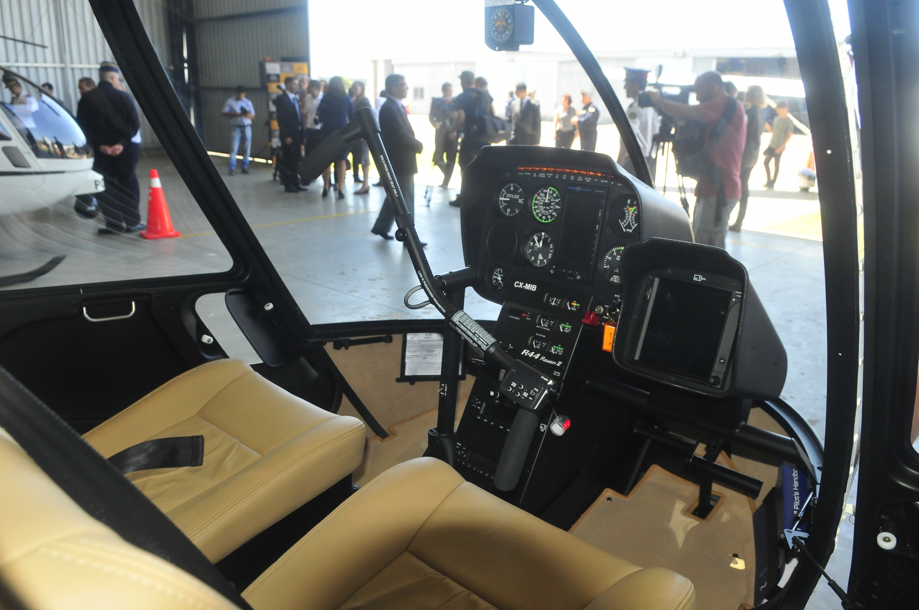 Fueron presentados los helicópteros que utilizará la Policía. Foto: Francisco Flores