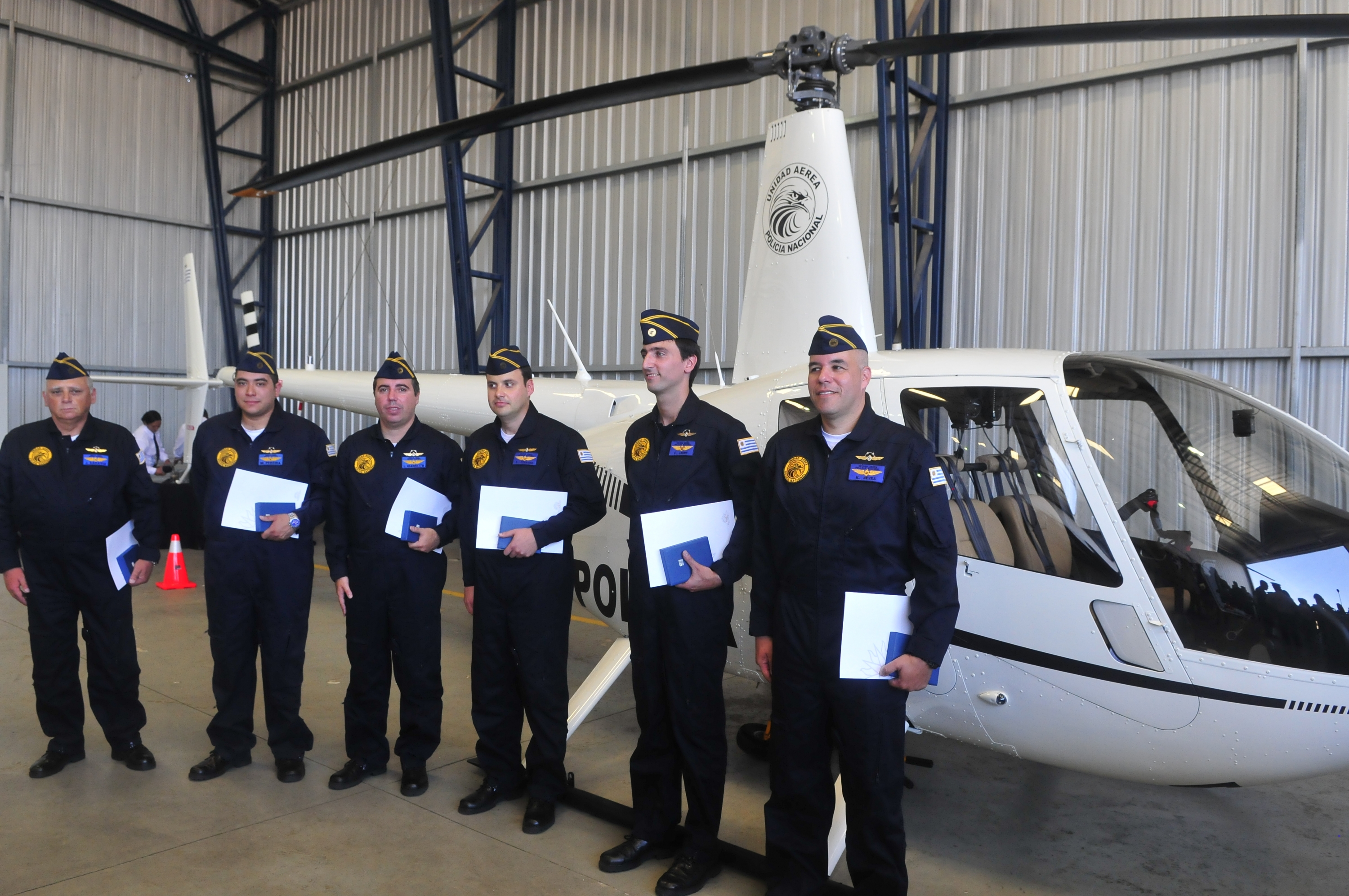 Fueron presentados los helicópteros que utilizará la Policía. Foto: Francisco Flores