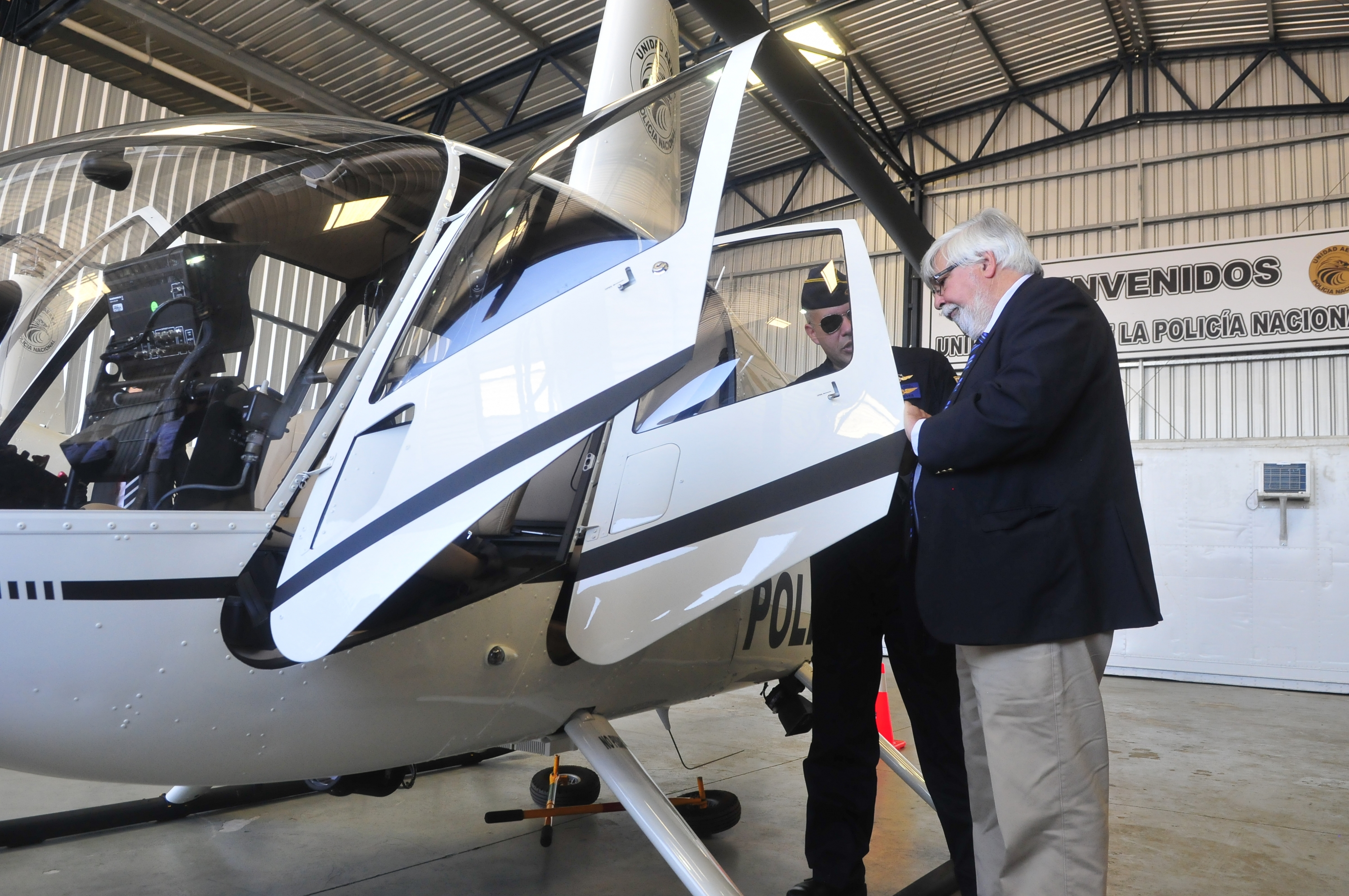 Fueron presentados los helicópteros que utilizará la Policía. Foto: Francisco Flores