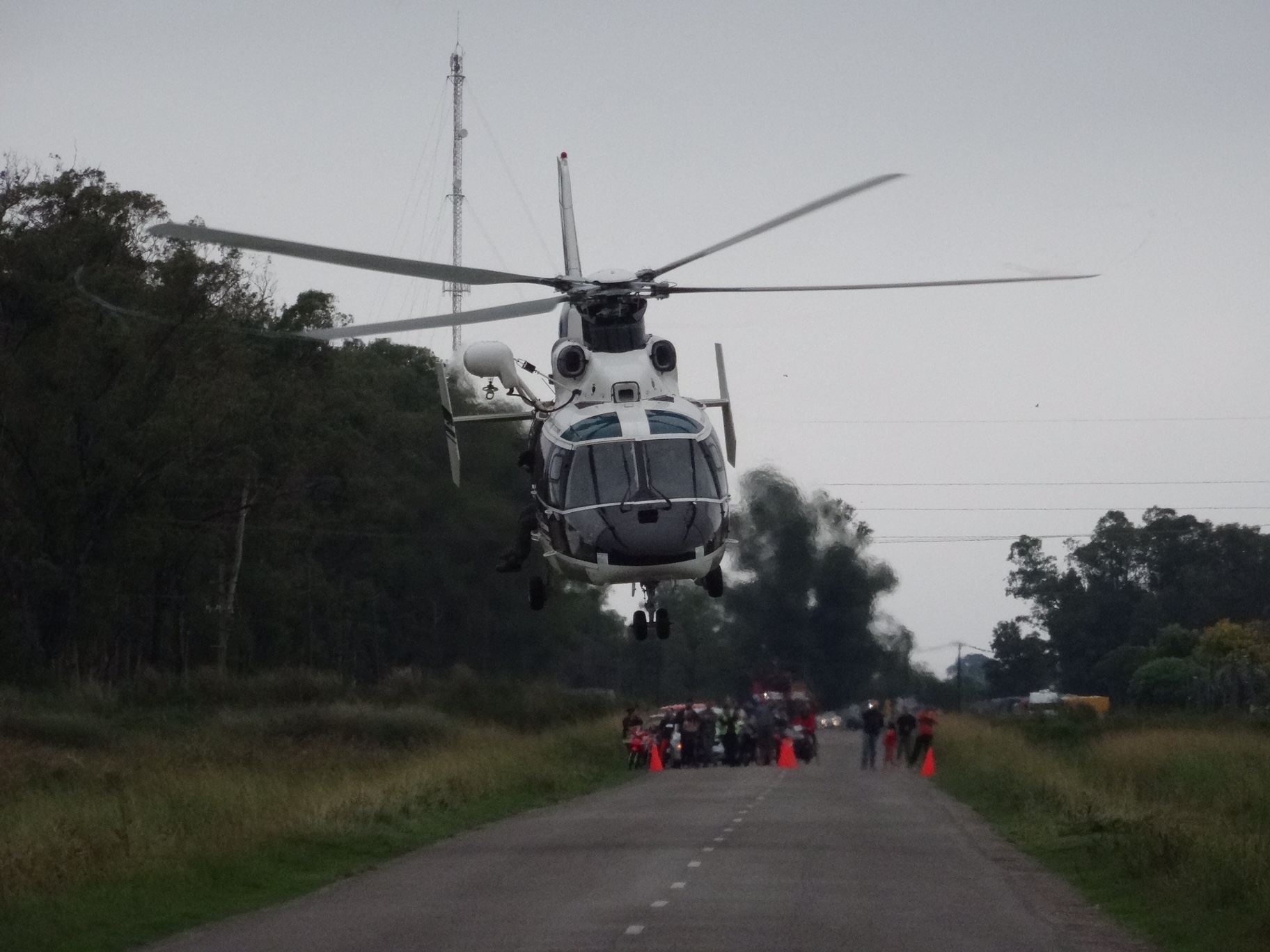 Río Cebollatí desbordado en Lascano. Foto: Ricardo Figueredo