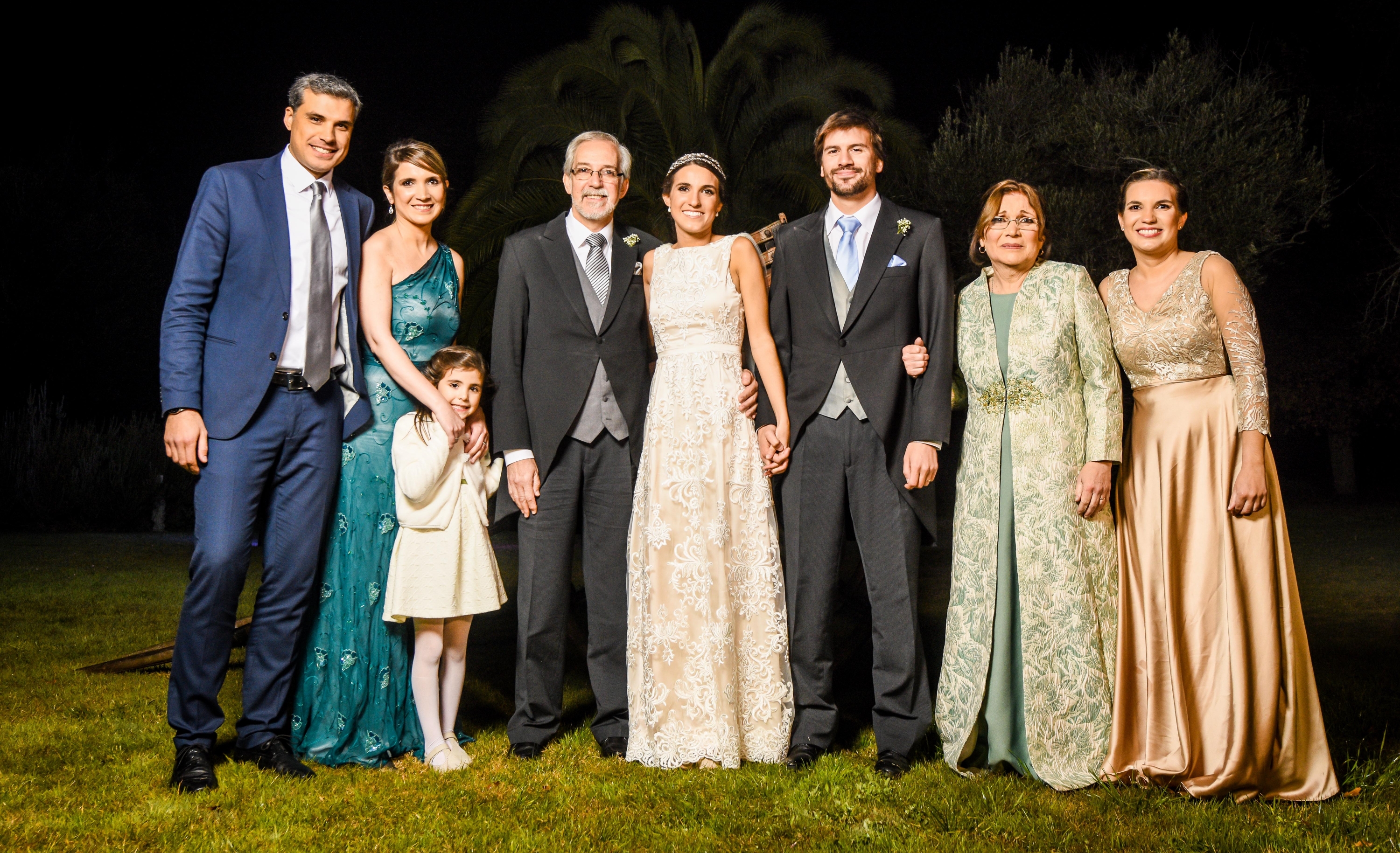 Alejandro Pelloni, Ana Inés Pelayo, Adolfina Pelloni,Tomás y María Noel Pelayo, Nicolás García Pintos, Virginia Delpoggio, Lucía Pelayo.  Foto: LR PRODUCCIONES.