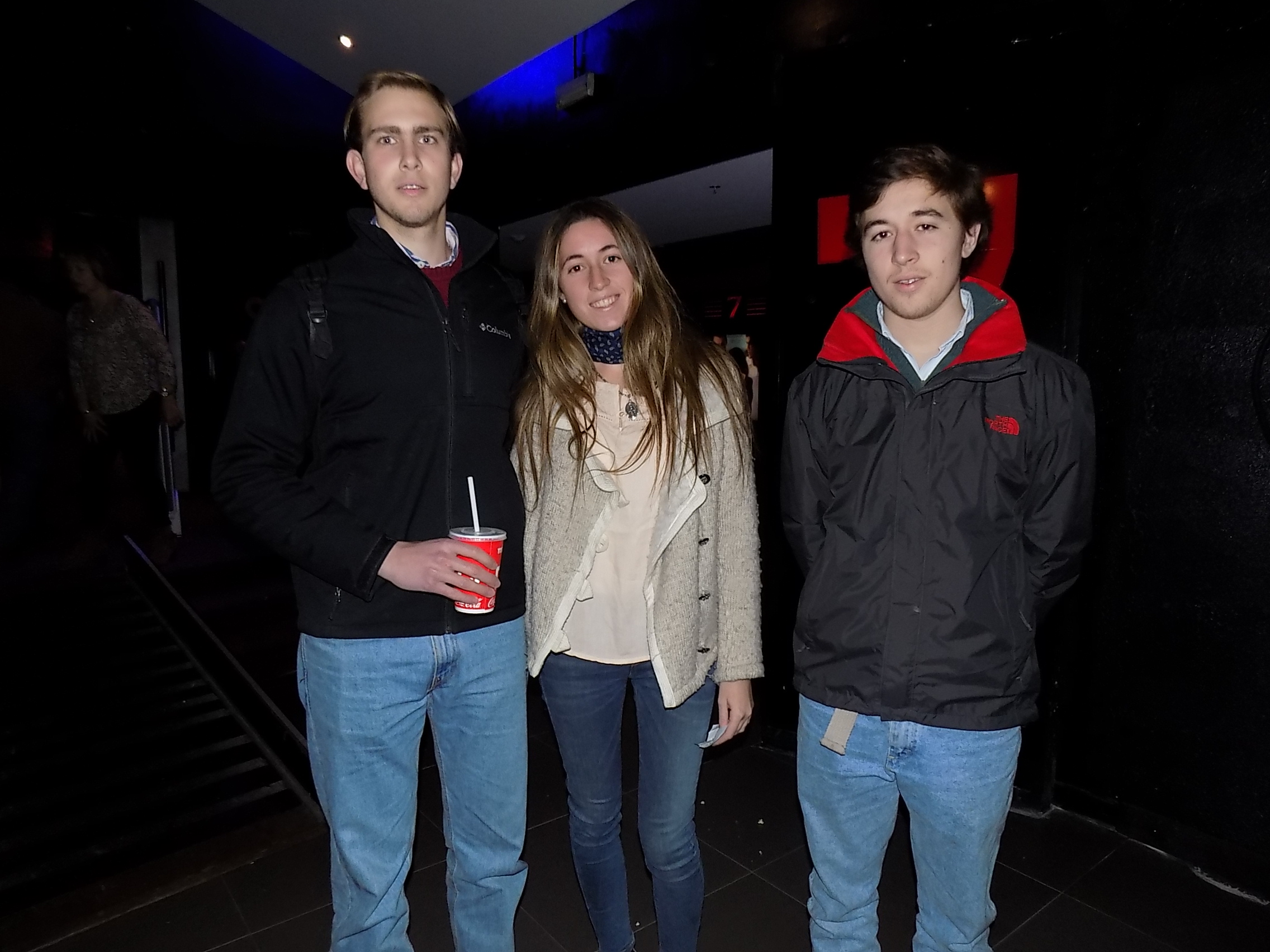 Agustín Degener, Josefina y Felipe Sanguinetti.