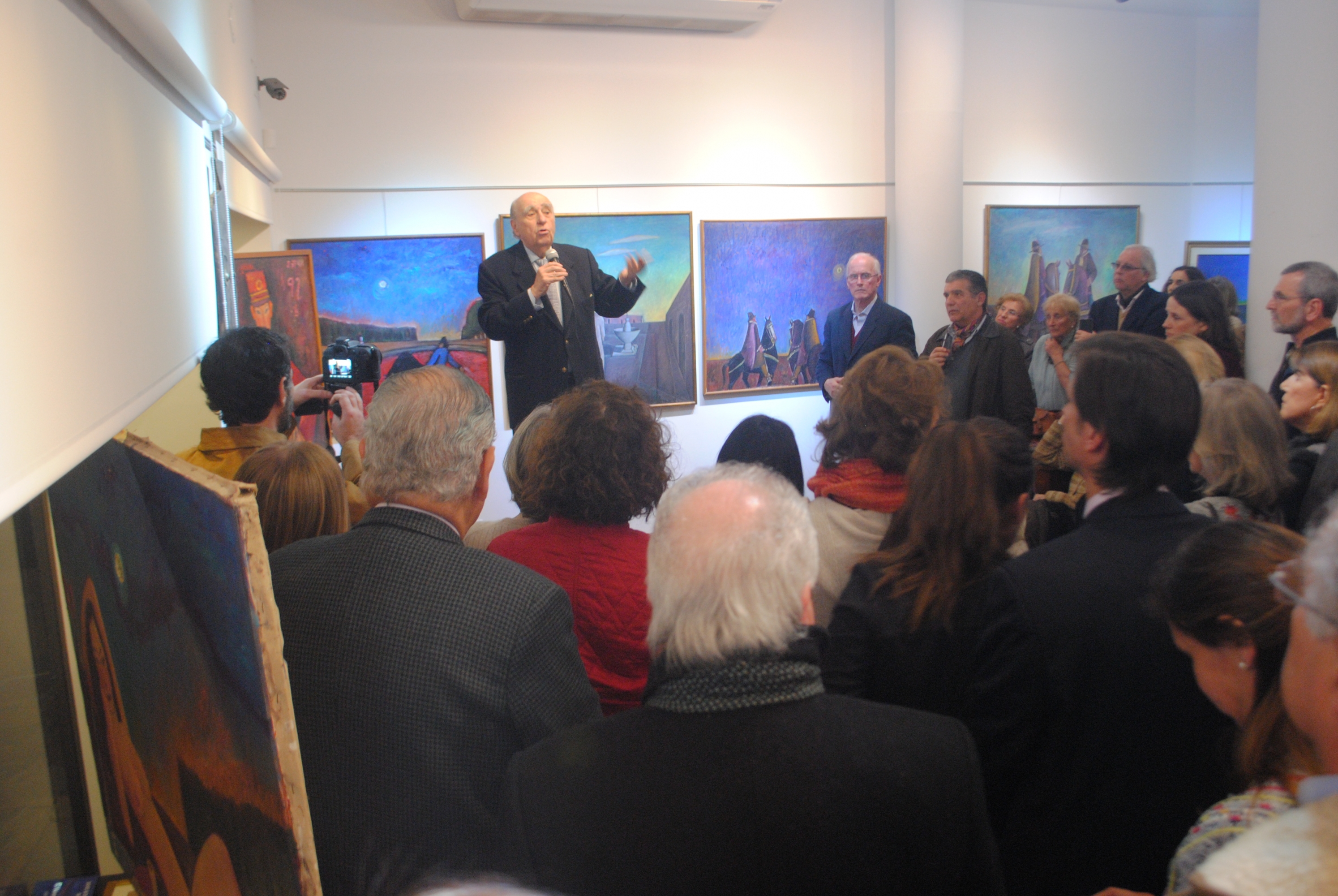 Sanguinetti durante la disertación.