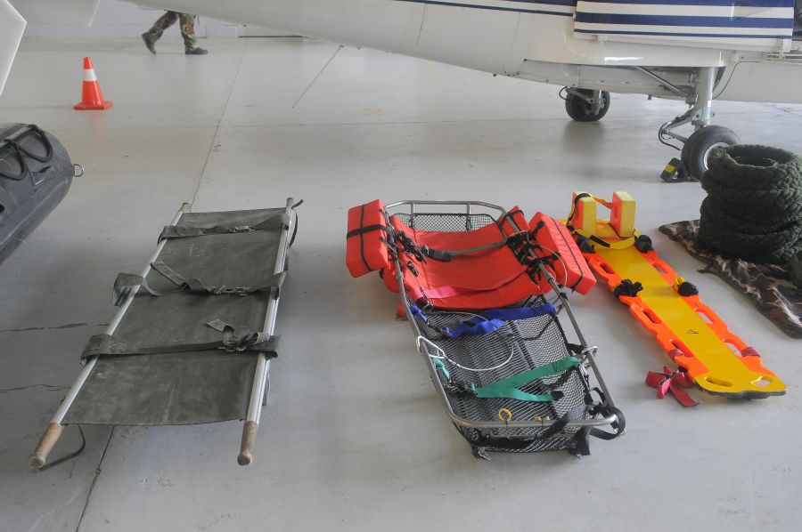 Grupo de rescatistas de la Fuerza Aérea Uruguaya. Foto: Ariel Colmegna