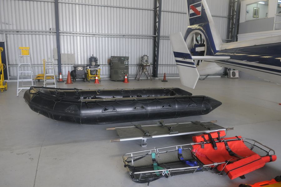 Grupo de rescatistas de la Fuerza Aérea Uruguaya. Foto: Ariel Colmegna