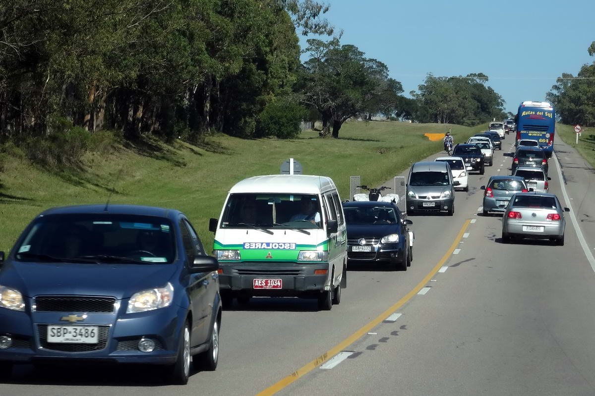 También se registra intenso tránsito en rutas al Este del país. Foto. Ricardo Figueredo