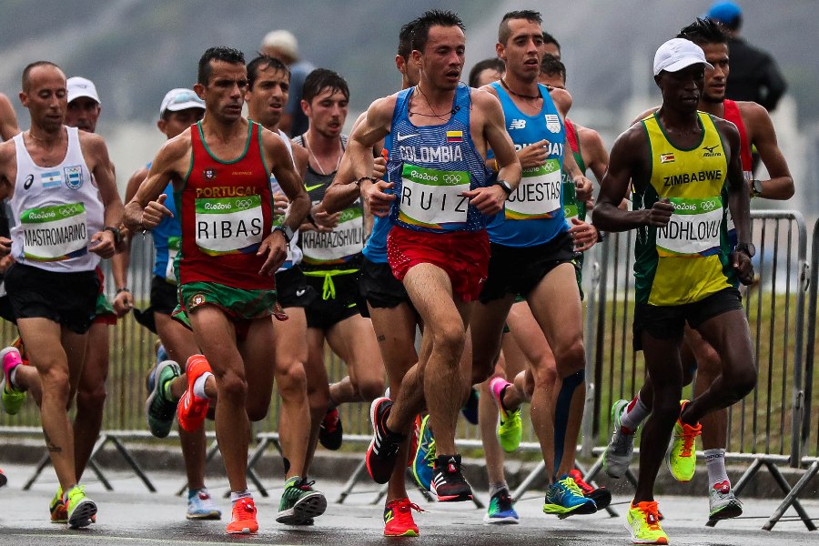 Nicolás Cuestas durante la maratón. Foto: EFE