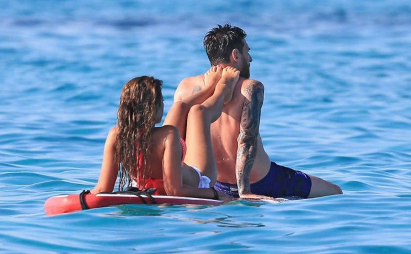 Antonella Roccuzzo y Lionel Messi