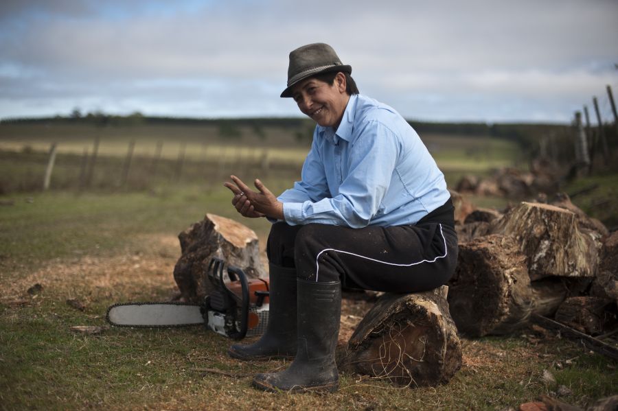 Flor de María Sigvardt es ex motosierrista. Foto: Fernando Ponzetto