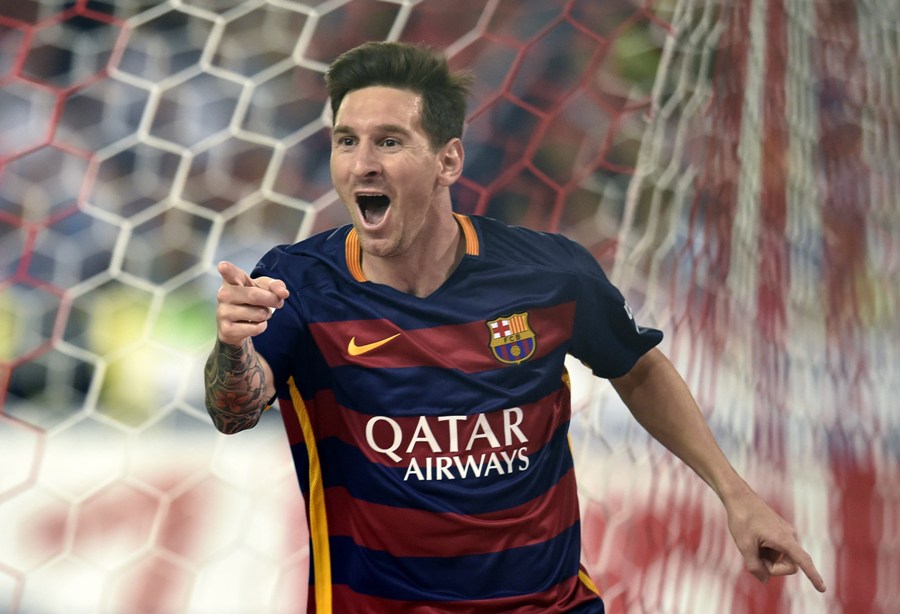 Lionel Messi celebra un gol en 2012- Foto: Archivo El País.