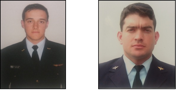 Tte. 2° (Av.) Cristian Estevez   y Tte.1° (Av) Diego Medeiros . Fotos: FAU