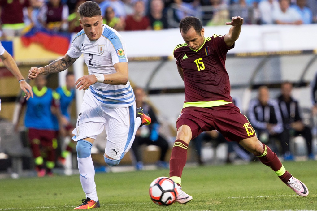 Las imágenes de Uruguay-Venezuela. Foto: AFP.