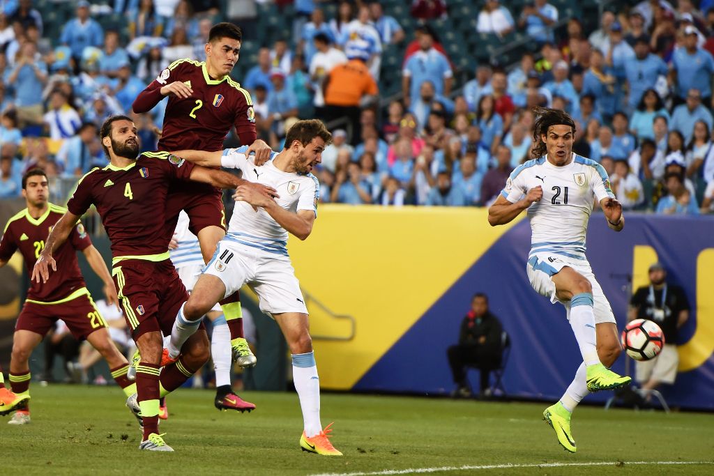 Las imágenes de Uruguay-Venezuela. Foto: AFP.