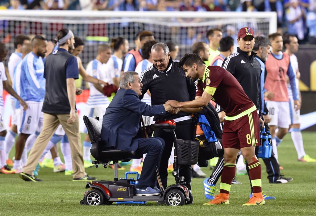 Las imágenes de Uruguay-Venezuela. Foto: AFP.