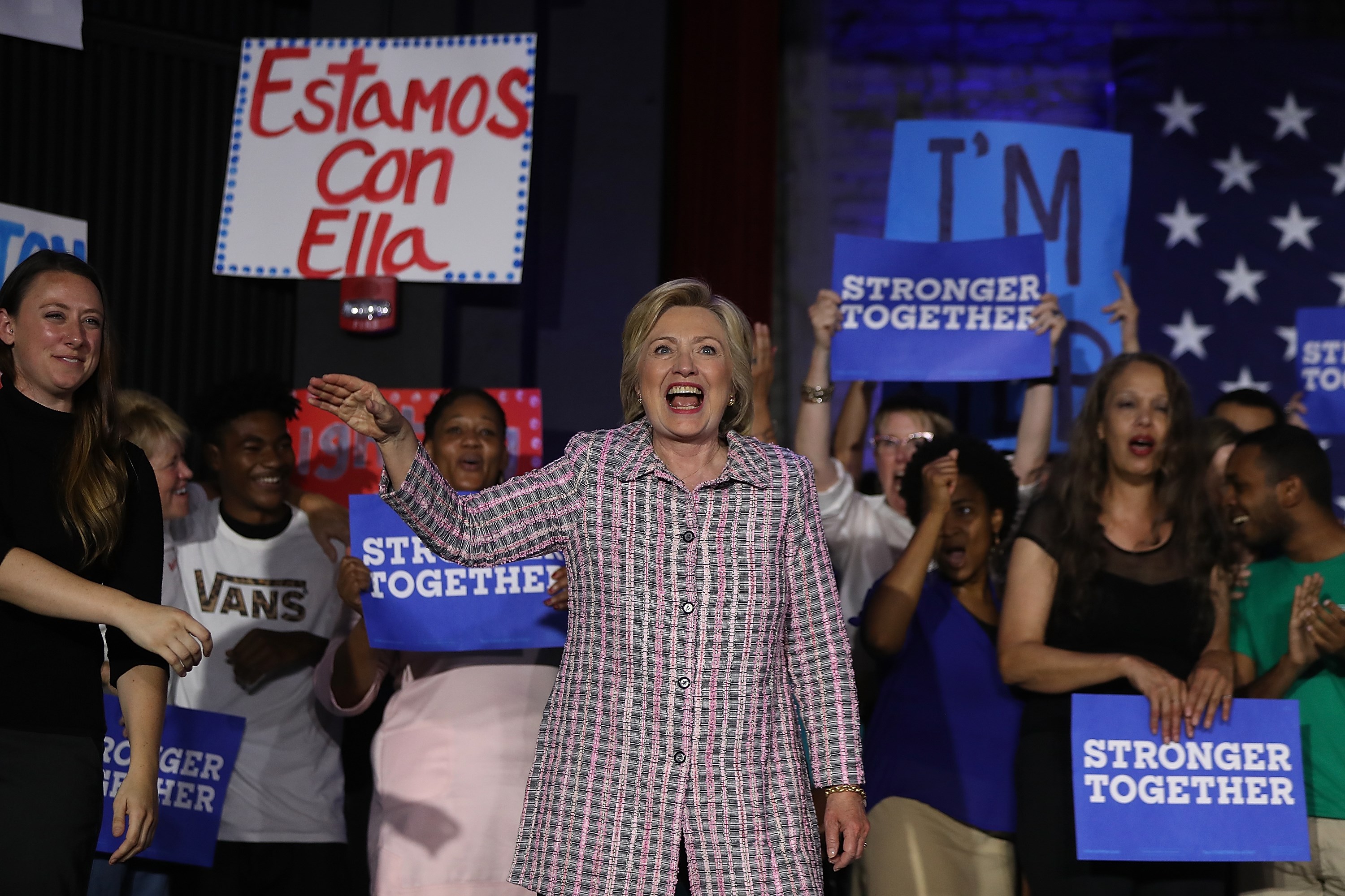 Hillary Clinton en la convención demócrata. Foto: AFP