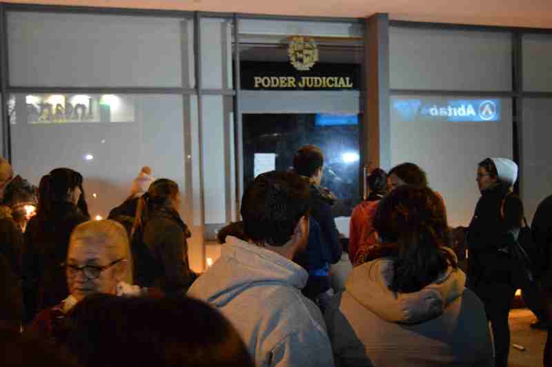 Marcha en Young por asesinato de comerciante. Foto: Daniel Rojas