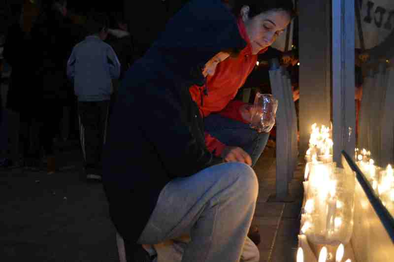 Marcha en Young por asesinato de comerciante. Foto: Daniel Rojas