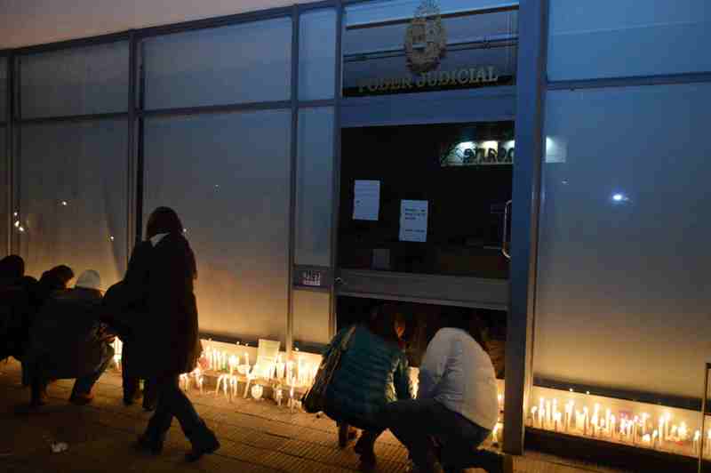 Marcha en Young por asesinato de comerciante. Foto: Daniel Rojas