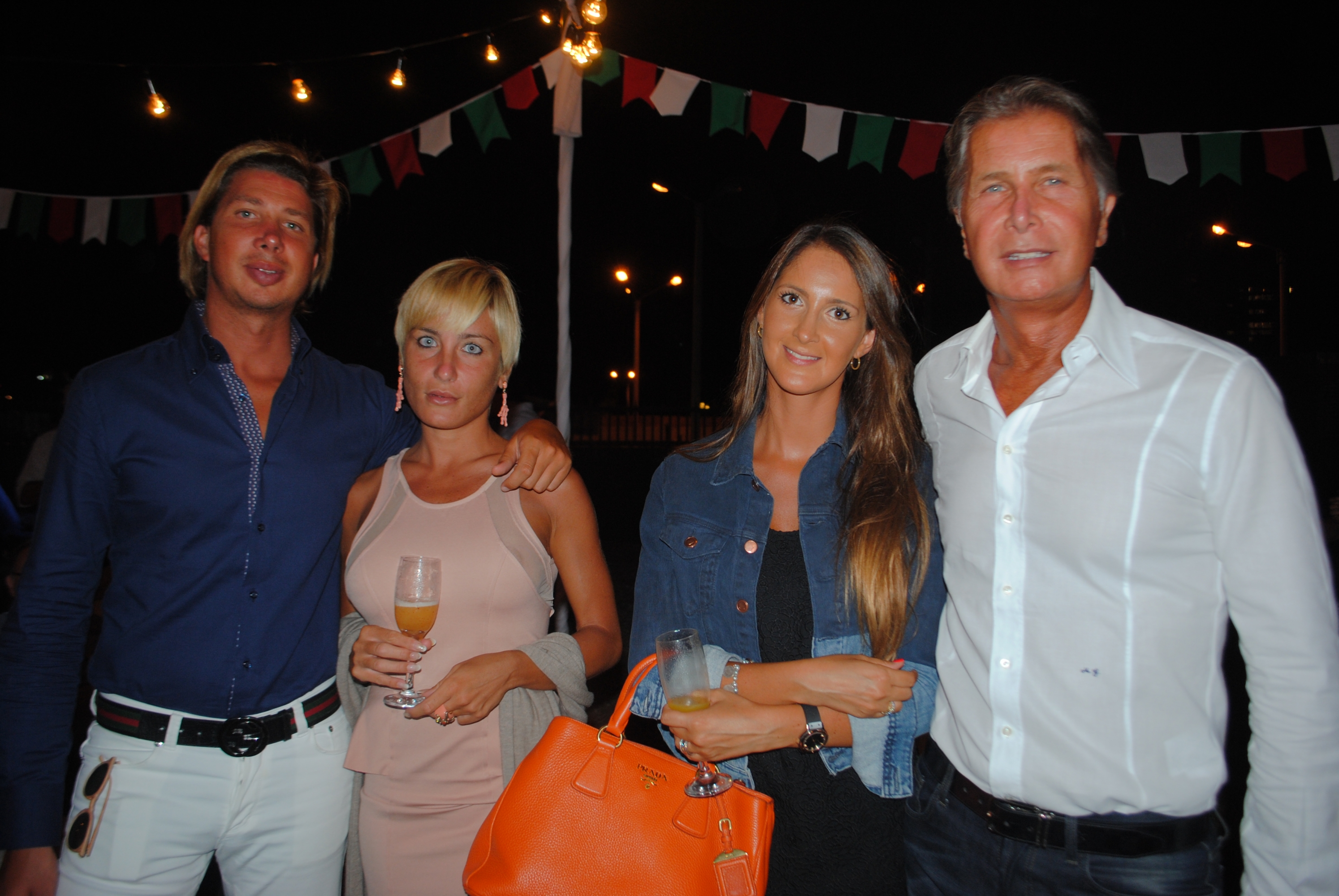 Licio Gelli, Sara Buricchi, Maurizio Gelli, Alejandra Álvarez.