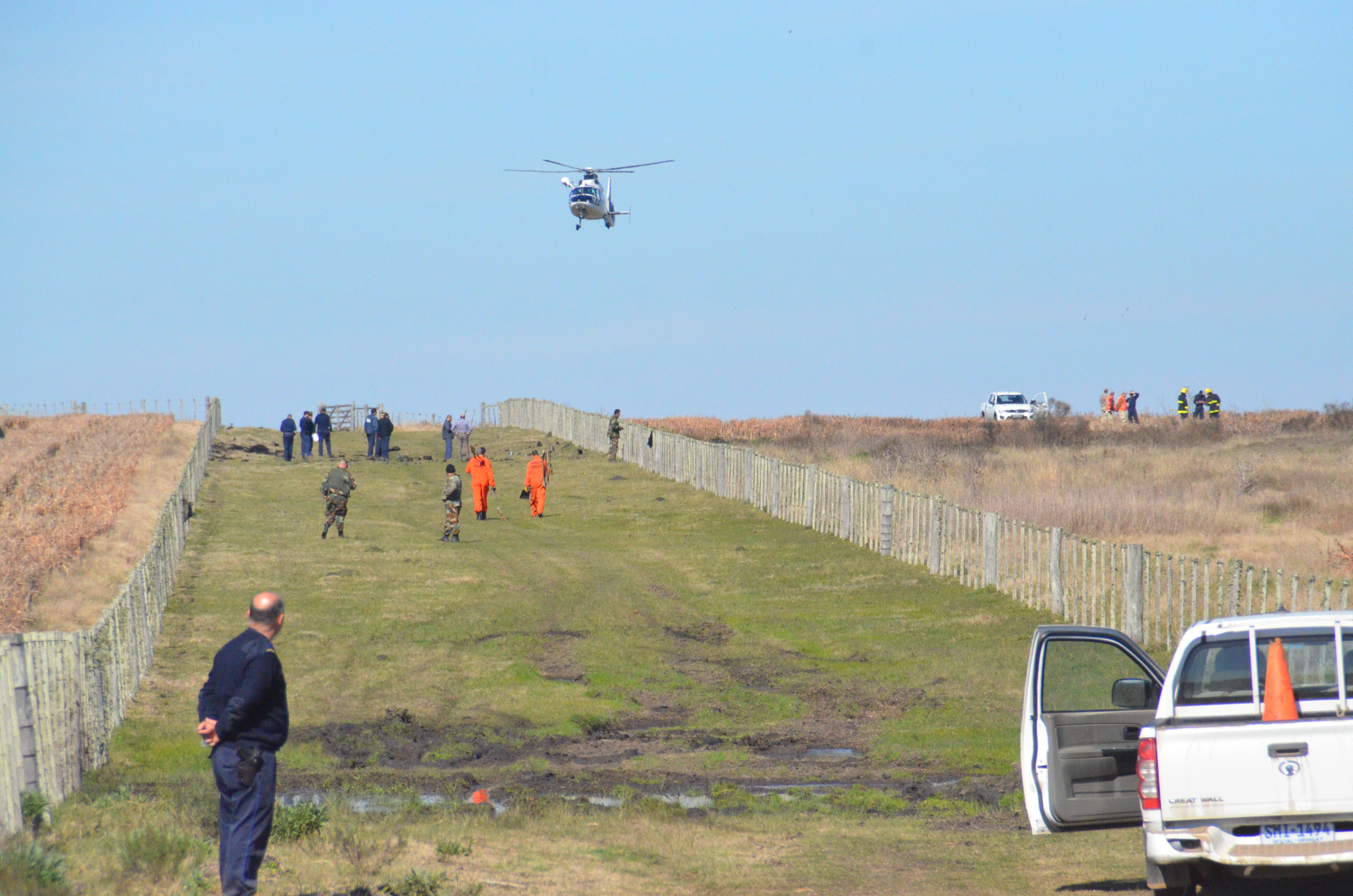 El lugar del accidente en Durazno. Foto: Víctor Rodríguez
