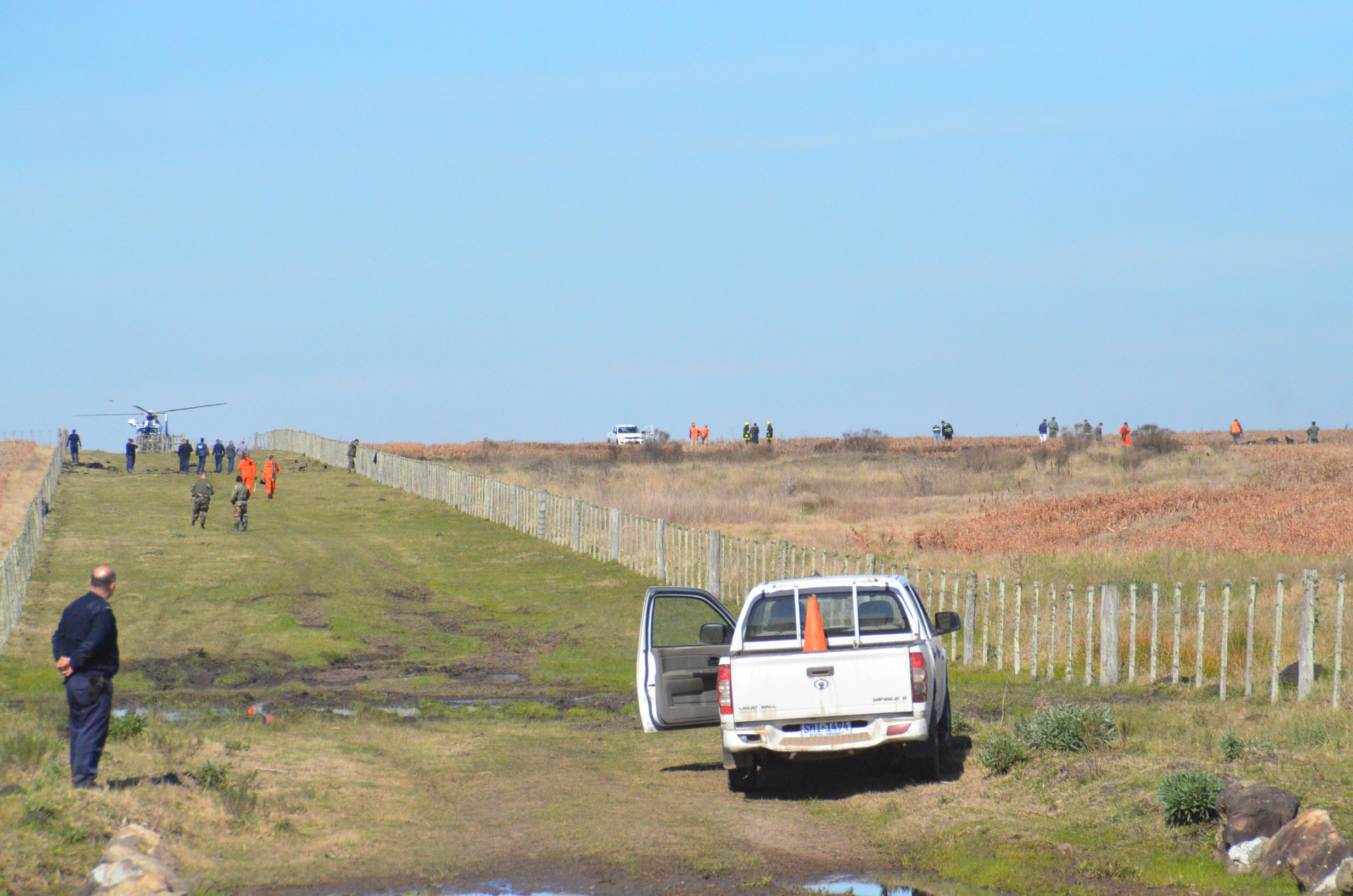 El lugar del accidente en Durazno. Foto: Víctor Rodríguez