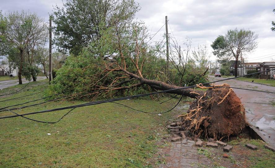 Destrozos tras el temporal en San Carlos. Foto: Ricardo Figueredo.
