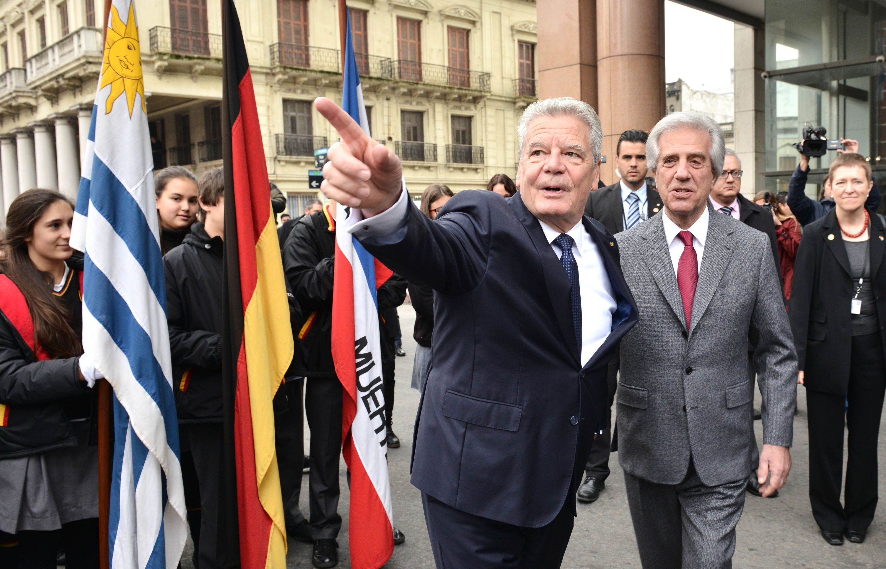 Vázquez recibió a su par alemán Joachim Gauck. Foto: Presidencia